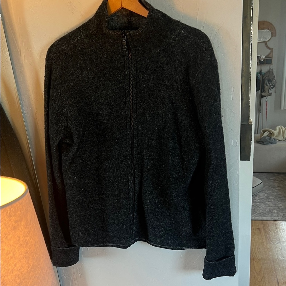 Paraphrase Gray 100% Wool zip up Jacket - Picture 2 of 4